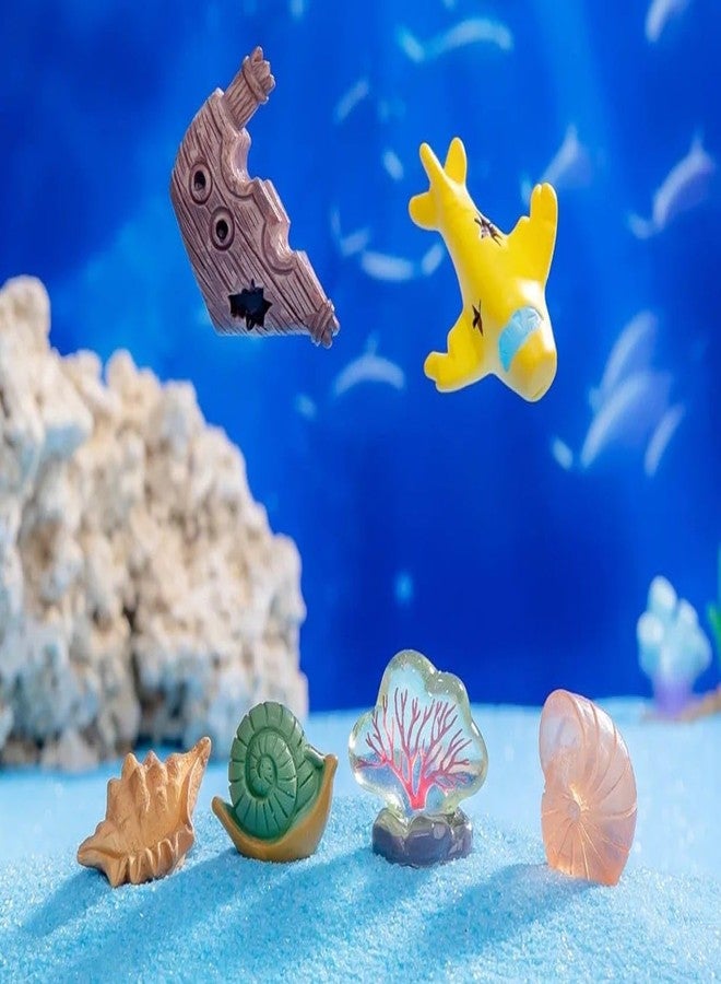 VRB Dec مجموعة تحف مصغرة من VRB Dec لتزيين المنزل، لوحة قيادة السيارة، عيد الحب، غرفة المعيشة، هدايا، تماثيل، أدوات تزيين الكيك، تماثيل لتزيين المنزل. (17 قطعة من أحواض السمك المصغرة) - Image 3